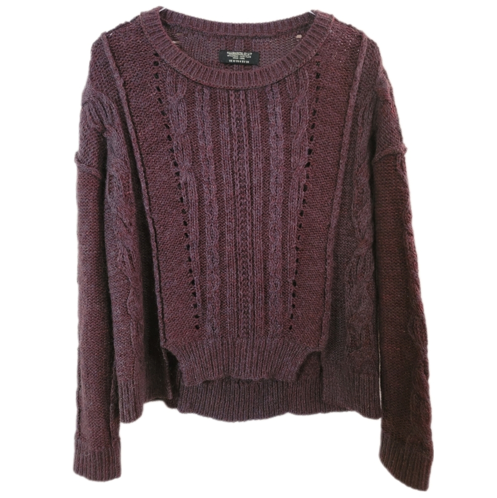 All Saints Spitalfields Open Cable Knit Sweater